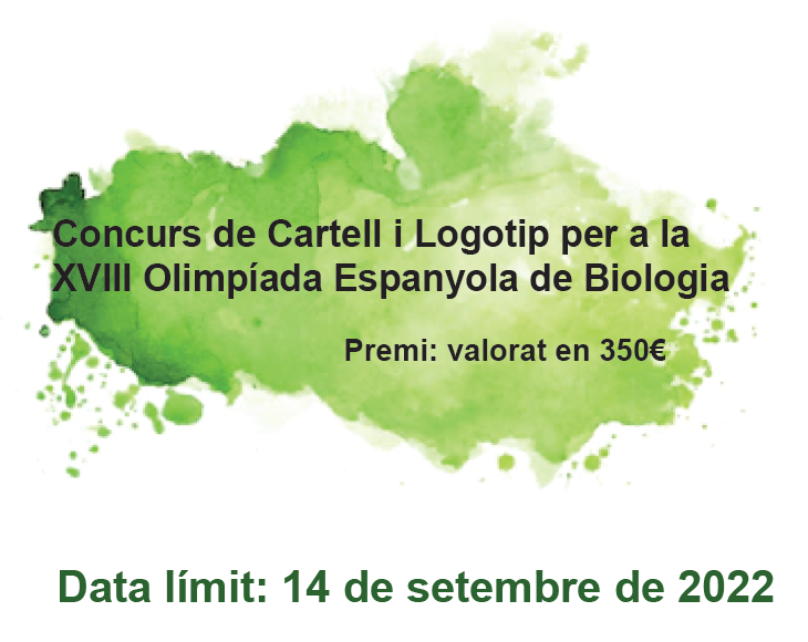 Concurs de cartell i logotip per a la XVIII Olimpíada Espanyola de Biologia